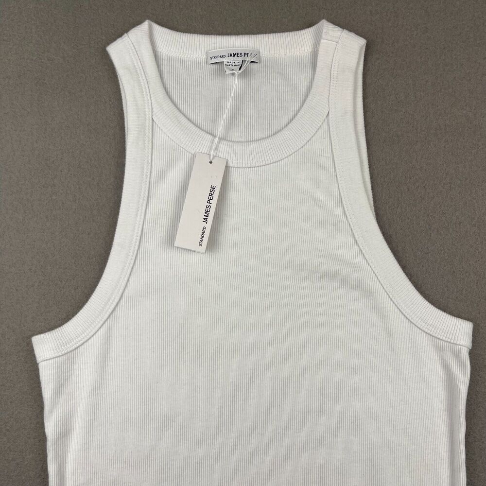James Perse Ribbed White Tank Top - Picture 4 of 8